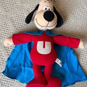 Underdog 1999 Red and Blue Superhero Dog Plush Toy